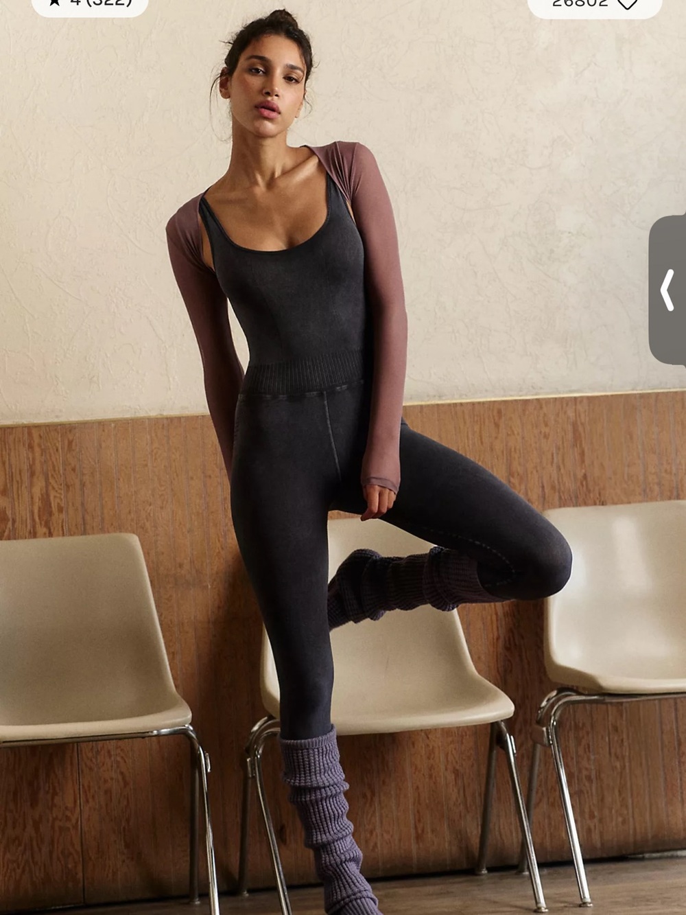 Sleek Black Scoop-Neck Jumpsuit Good Karma Onesie Free People